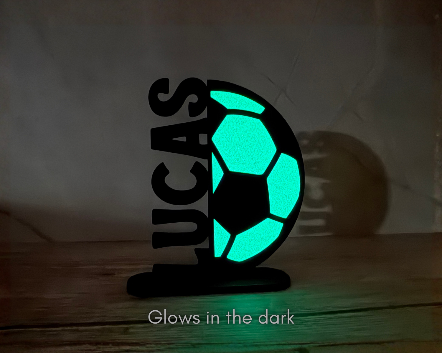 Glowing Soccer Name Stand